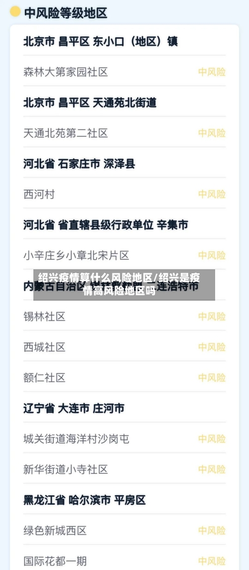 绍兴疫情算什么风险地区/绍兴是疫情高风险地区吗-第3张图片