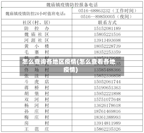 怎么查询各地区疫情(怎么查看各地疫情)
