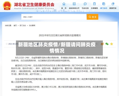 新疆地区肺炎疫情/新疆请问肺炎疫情情况