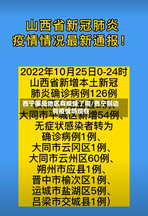 西宁哪些地区有疫情了呢/西宁那边有疫情吗现在