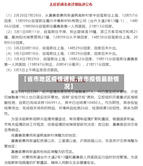 【省市地区疫情通报,省市疫情最新情况】