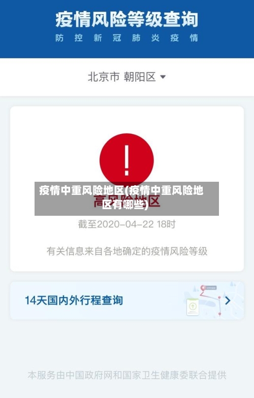 疫情中重风险地区(疫情中重风险地区有哪些)