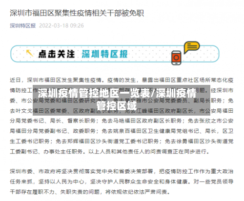 深圳疫情管控地区一览表/深圳疫情管控区域-第2张图片