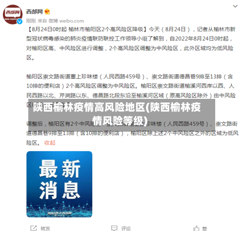 陕西榆林疫情高风险地区(陕西榆林疫情风险等级)