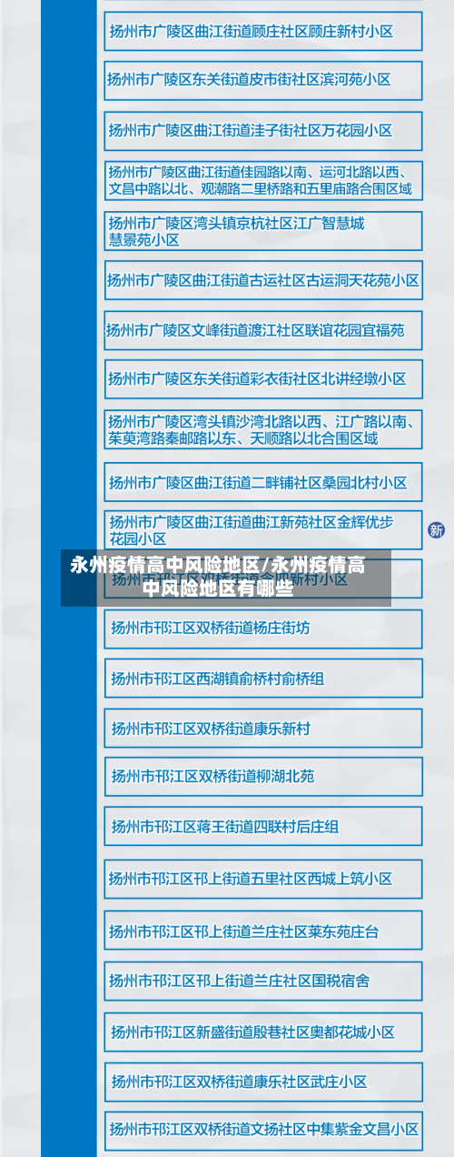 永州疫情高中风险地区/永州疫情高中风险地区有哪些