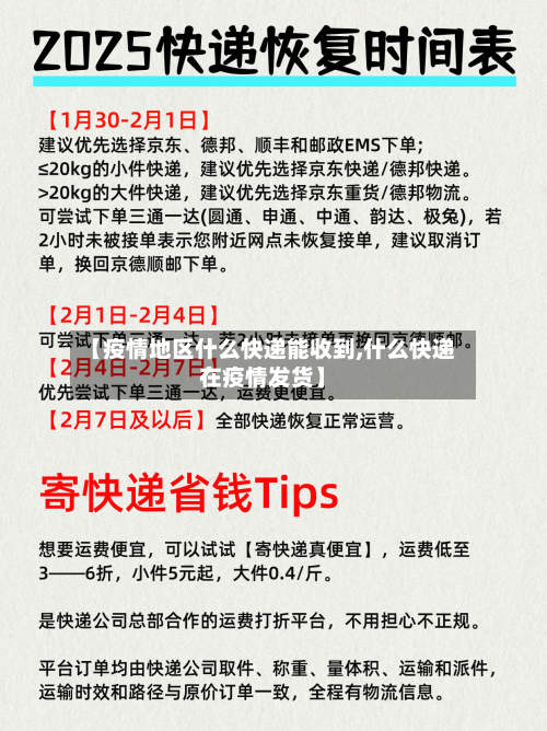 【疫情地区什么快递能收到,什么快递在疫情发货】-第2张图片